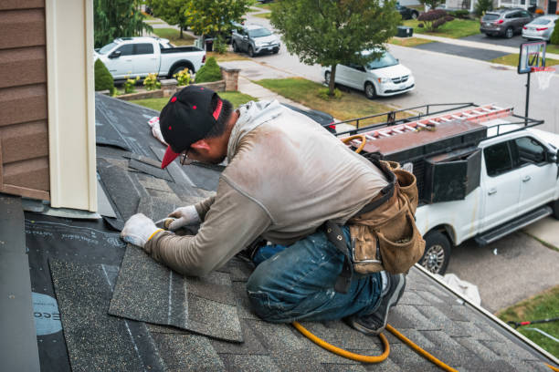 Professional Storm Damage Roof Repair technician working in Bear Lake, MI